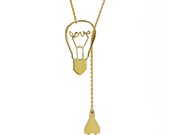 Electric love - gold necklace