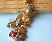 OOAK assemblage vintage button bracelet