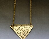 Long Triangle Necklace - Rocks Texture