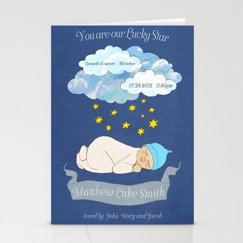 Baby Boy Birth Announcement Printable