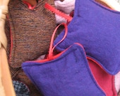 Organic French Lavender - 3 Sachets - upcycled wool - Relaxing, Deodorizing, Fragrant