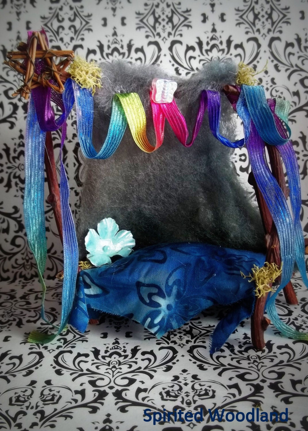 Miniature Fantasy Chair - Perfect for BJD Dolls - Maypole Dance