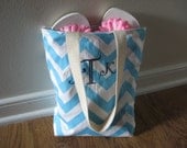 Chevron Mini Tote monogrammed , Chevron Bag, lunch bag chevron