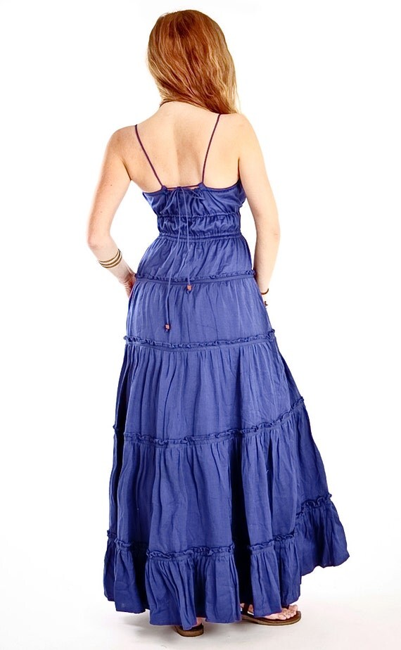 Long Dress, Heavenly Beautiful and so Comfortable in Deep Blue