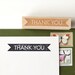 Thank You Rubber Stamp, Original Minimalist Modern Design (Wood Mounted)