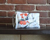 BUY 3, GET 1 FREE - Square Wristlet Zipper Pouch - Golden Garden in Grey