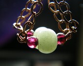 Garnet and Aventurine lever back earrings