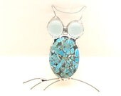 Handcrafted Stained Glass Nugget Owl Suncatcher Sun Catcher