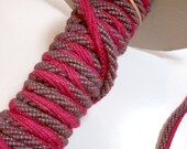 Red and Green Variegated Braided Lip Cord Trim 3/4 inch wide x 1 yard/ Craft Supplies/ Sewing Trim