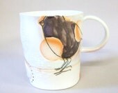 SPRING CLEARANCE SALE - porcelain cup with translucent bottom