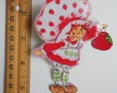 Strawberry Shortcake Tin Over Sized Pendant or Ornament
