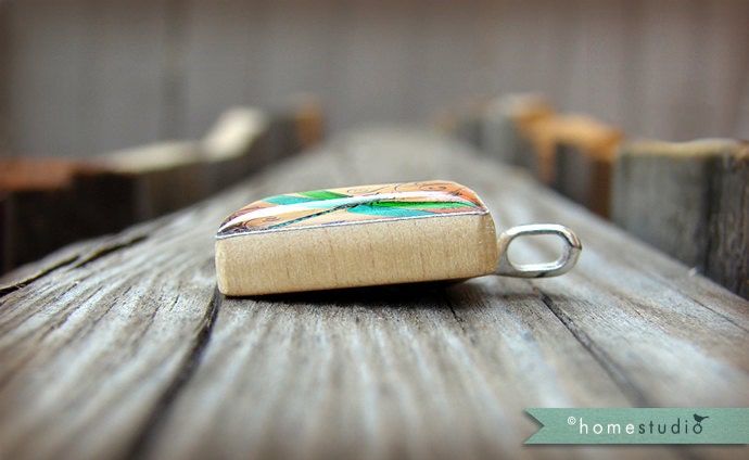 Jane Austen (Novel quote) : on a pendant charm made from a Scrabble Game Tile piece. Necklace chain sold separately