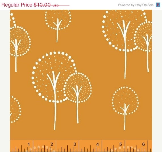ON SALE Glimma---Kulla in Orange---1 yard--Lotta Jansdotter for Windham Fabrics