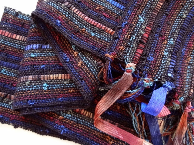 handwoven scarf: lightweight mocha brown