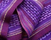 handwoven deep amethyst  symphony scarf