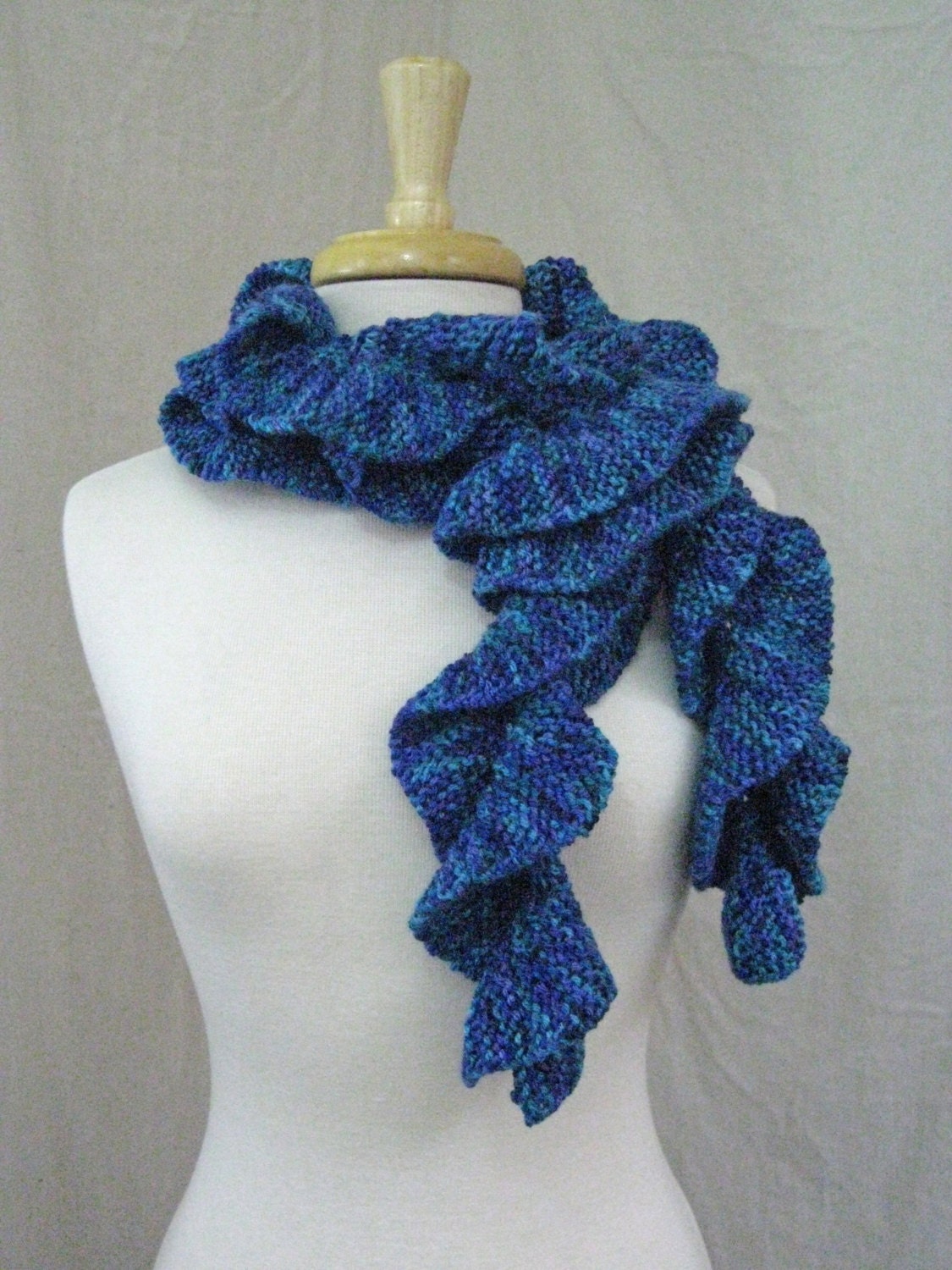 Oceana Blue Ruffle Potato Chip Scarf