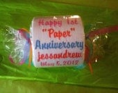 Happy 1st Paper Anniversary embroidered Toilet Paper gift