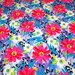 vintage 80s novely cotton fabric, featuring wild floral print, 1 yard, 2 available PRICED PER YARD