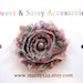 Pale Pink Paisley Shabby Fabric Flower Hair Clip