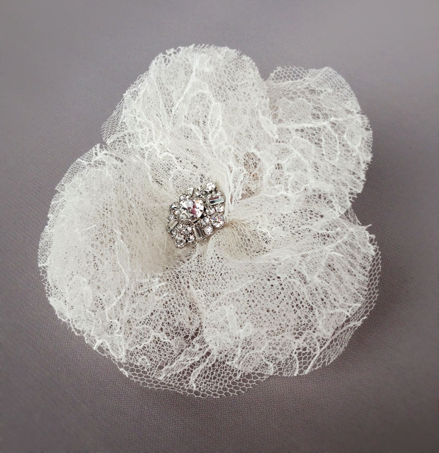 Jasmine Ivory Lace Fascinator