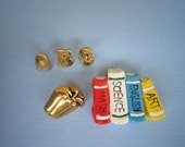 School Supplies Buttons - Books ABC Apple- Dress It Up - Original Package
