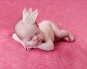Royalty - Vintage Inspired Creamy White Crown - Baby Infant Newborn - Photo Prop