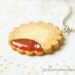 Cookie Jewelry - Cookie Necklace - Strawberry Jam Cookie Necklace