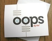 I'm sorry card - oops apology blank card