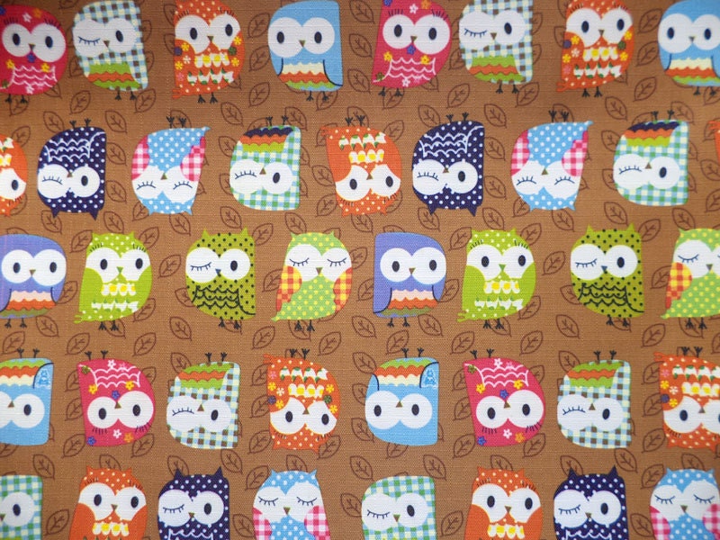 3180 - Night Owl Bird Waterproof Fabric - 58 Inch (Width) x 1/2 Yard (Length)