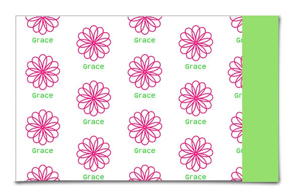 Personalized Pillowcase Spring Flower Gift Pillow Monogram Name Room Decor