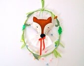 Woodland fox wreath wall decoration