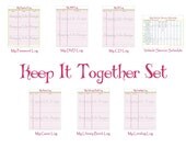 Editable Log Tracker Set of 7 Printables - Keep It Together