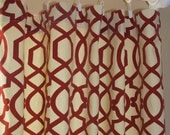 Fabric Swatch-21" long x 53 wide-Sultana Lattice In Amaryllis By Iman-Reserved for Katie