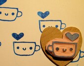 I Love Tea  hand carved stamp