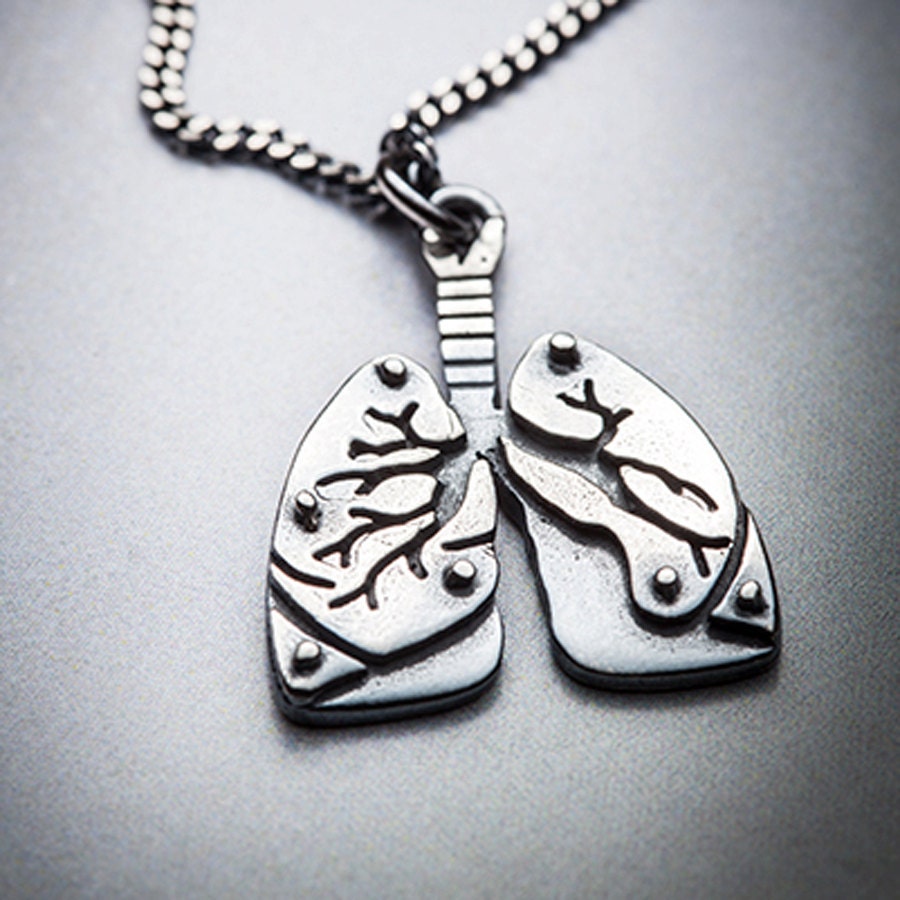 MINI LUNGS silver necklace
