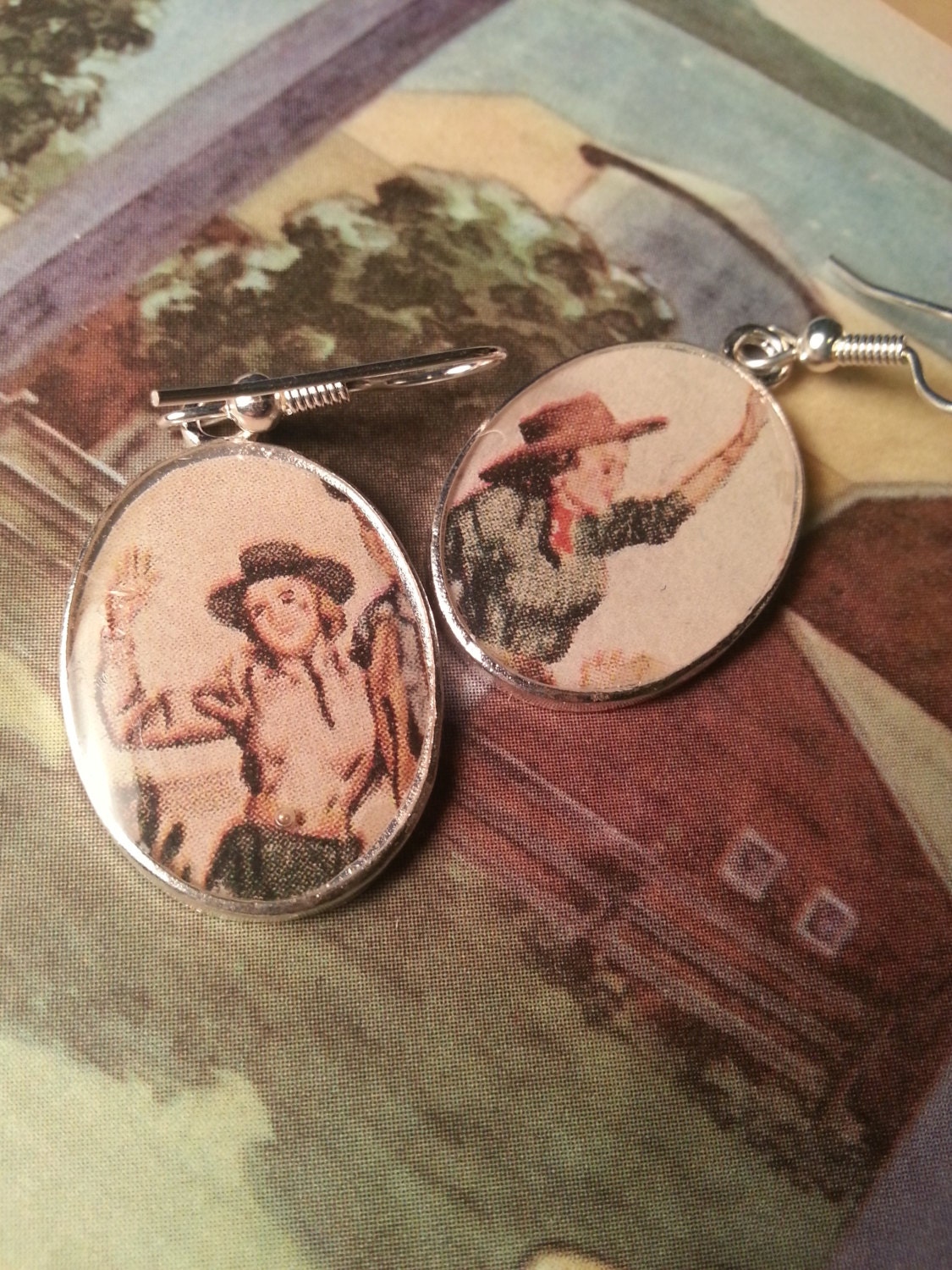 Howdy, cowgirl earrings