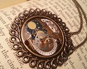 Watch part collage pendant