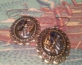 Watch part collage earrings