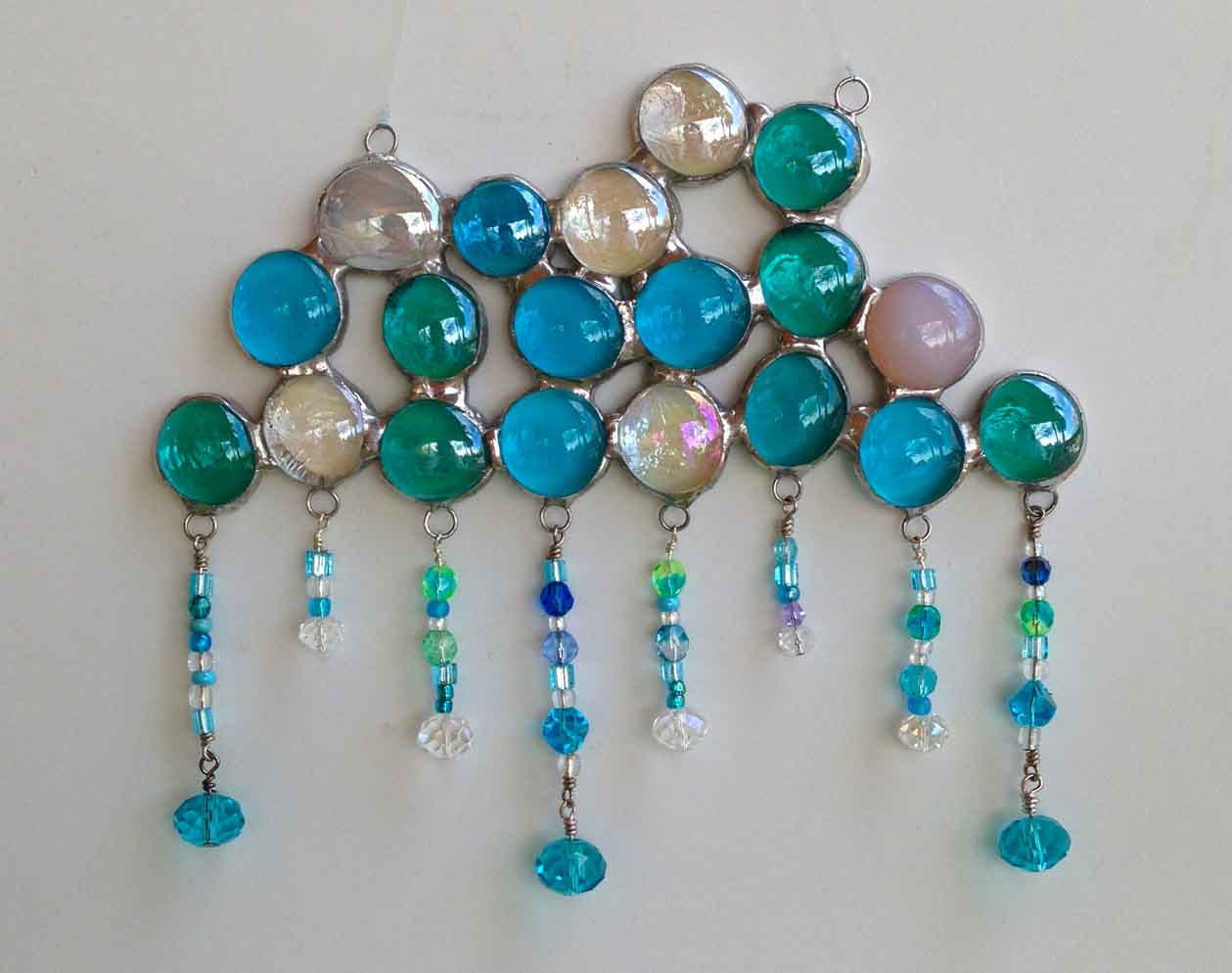 Clouds and Rain Suncatcher ( sun catcher ) weather -- window art