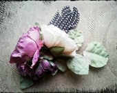 Rose and Ranunculus Hair Clip