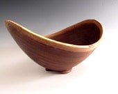 Walnut Wood Turned Fruit or Salad Bowl - Funtional Wood Bowl - Kitchen Bowl