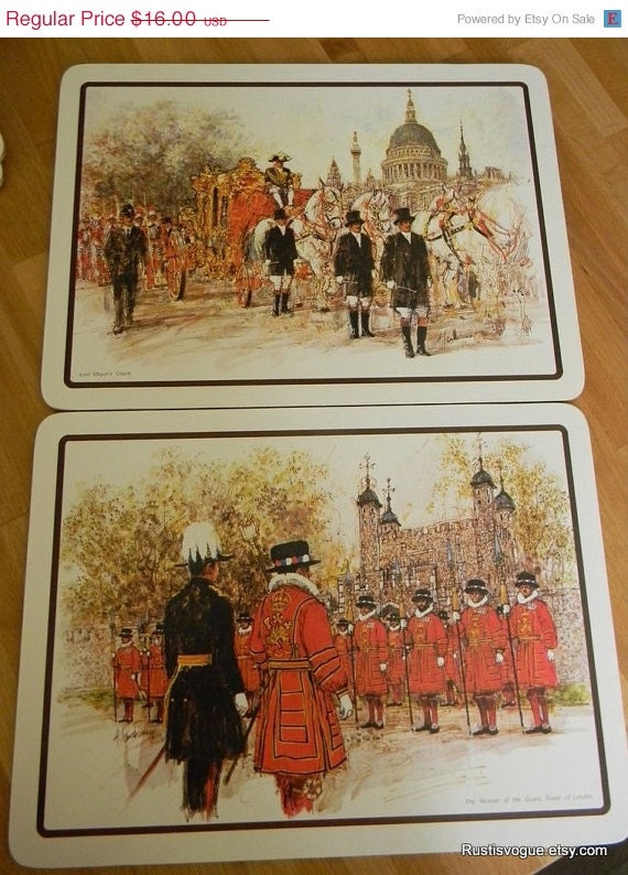 Spring Cleaning Sale Vintage Clover Leaf Table Mats - Made in United Kingdom
