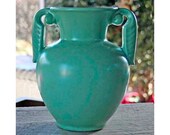 FOR MOTHERS DAY American Art pottery Stangl  Vase no . 3104 teal aqua  Turquoise green - blue  matte glaze . Vintage Home Decor wlv