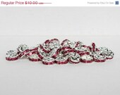 50% OFF SALE 50 pcs Pink Rhinestone Spacer Beads Rondelles, 10mm