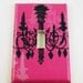 Light Switch Cover Wall Decor  Light Switch Plate Switchplate in  Pink Chandelier (601S)