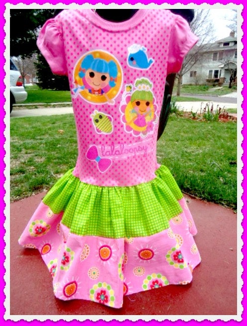 girls custom boutique graphic knit twirl party Dress LaLaLoopsy 4 5 6 7 8