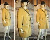 60s Loden Coat Austria Vintage Mustard Wool Lodenfrey Germany M