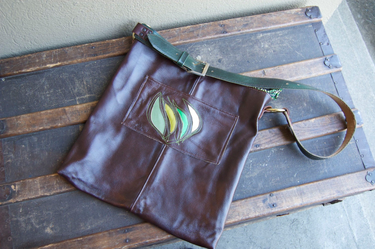 Reclaimed Leather Percy Satchel in Chestnut Brown