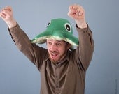 Fleece Octopod Hat/Pillow - Green