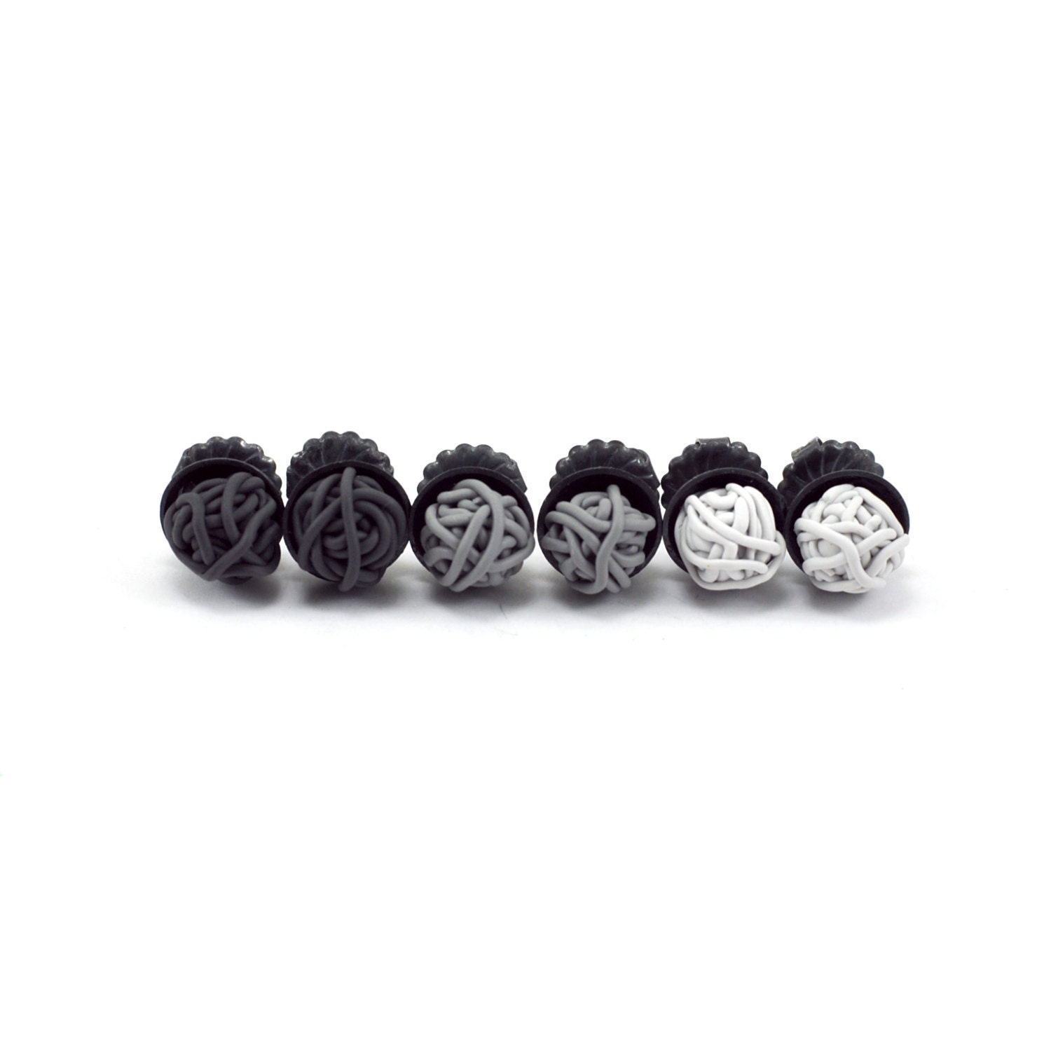 CUSTOM EARRINGS. Polymer Clay and Oxidized Silver. Handmade by Maria Goti Joyas